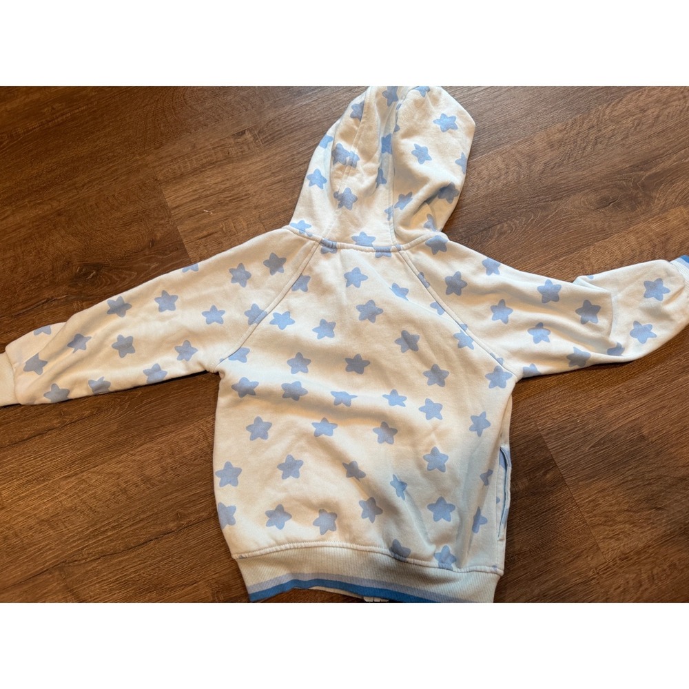 Bluey Boys Nantucket Breeze Star Print Zip Up Hoodie Sweatshirt Size 6 - Picture 3 of 3